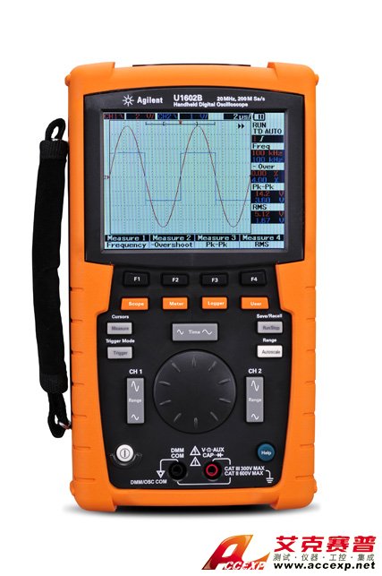 U1602B 手持式示波器圖片，20 MHz